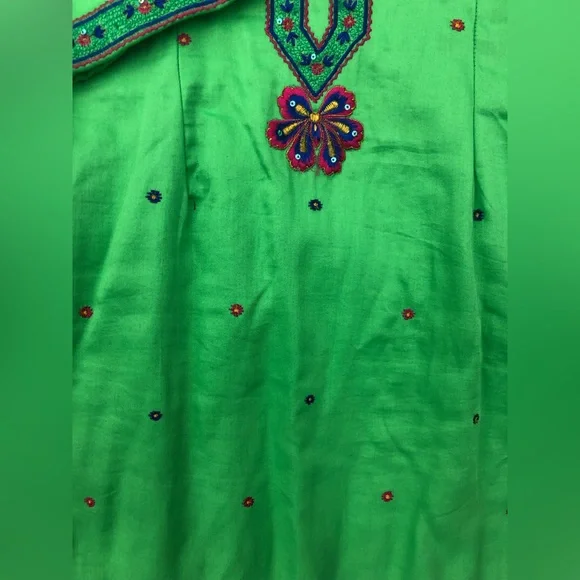 Bohemian Embroidered Sequin Floral Tunic Dress Beach Cover - Picture 8 of 15